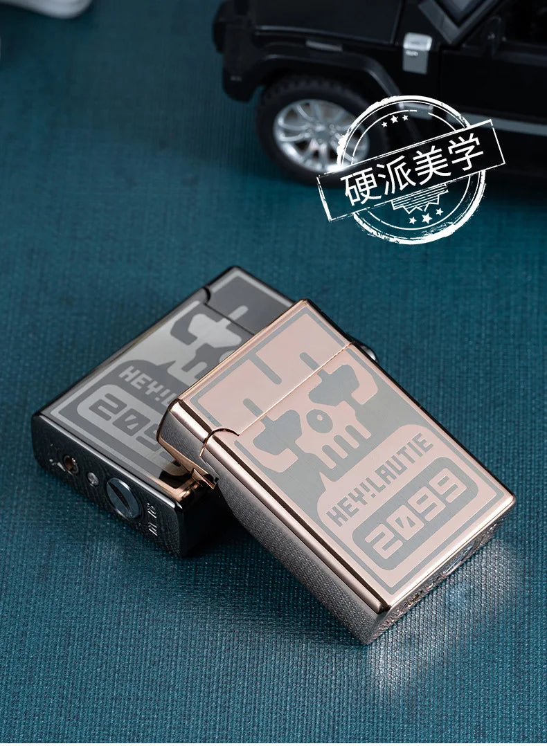 Portable Metal Induction Ignition Cigarette Lighter Men's Boutique Gift Butane Gas Lighter Windproof Lighter Unusual Lighters