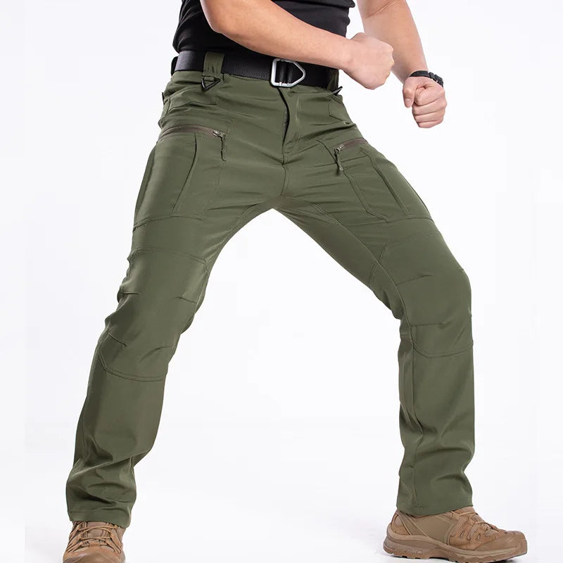 Men's Spring Autumn Tactical Pants Multi Pocket Outdoor Combat Trousers EU Size Waterproof Cargo Travel Sports Military Pants