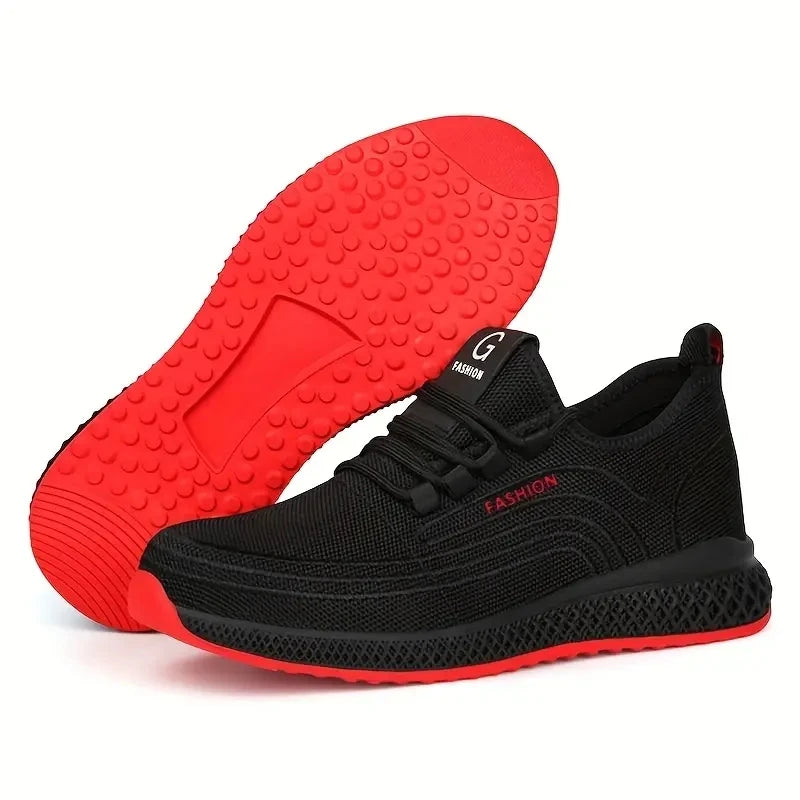 Work Shoes With Steel Toe Boots Anti Smash Safety Shoes Men Women Light Work Sneakers Breathable Anti-Stab Indestructible Shoes