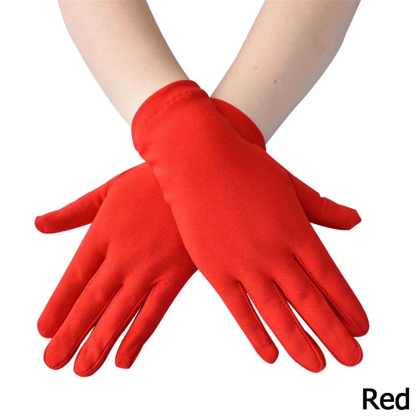 Woman Gloves Work Gloves Milk Silk  Gloves Solid Color Non-Slip Household Gloves Breathable Serving Waiters Mittens