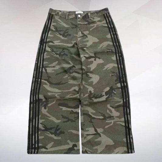 Men's pants camouflage sweatpants retro trend classic women's pants oversized loose wide-legged pants street versatile jeans