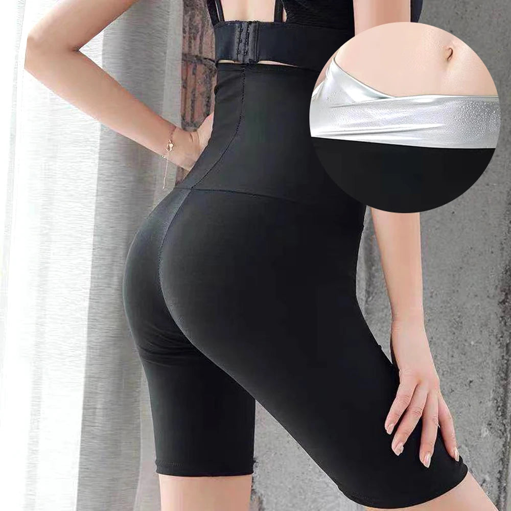 Sauna Sweat Pants for Women High Waist Slimming Shorts Compression Thermo Workout Fitness Thighs Body Shaper