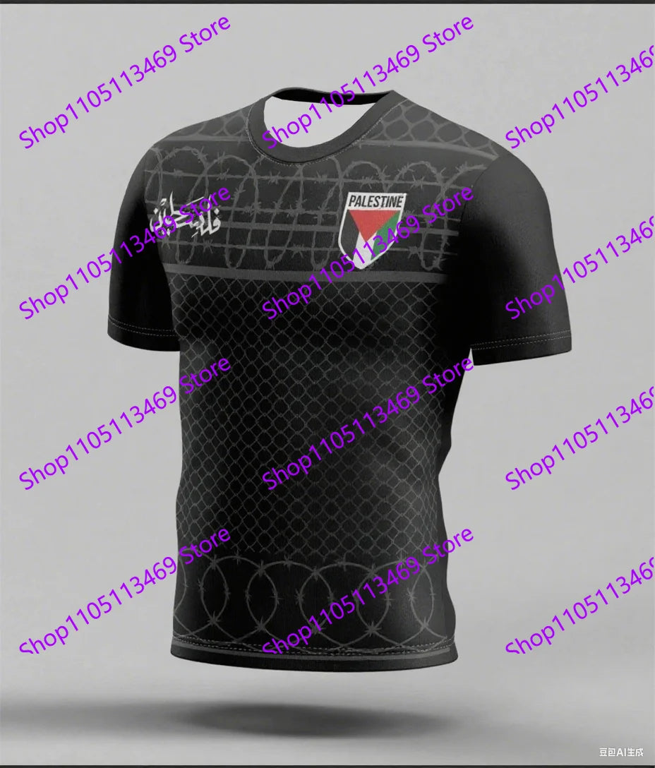 Palestine Football Jersey T Shirts Summer Sports Short Sleeve Flag 3d Print Tee Summer Men'S Kid'S Outdoor Fitness Training Top