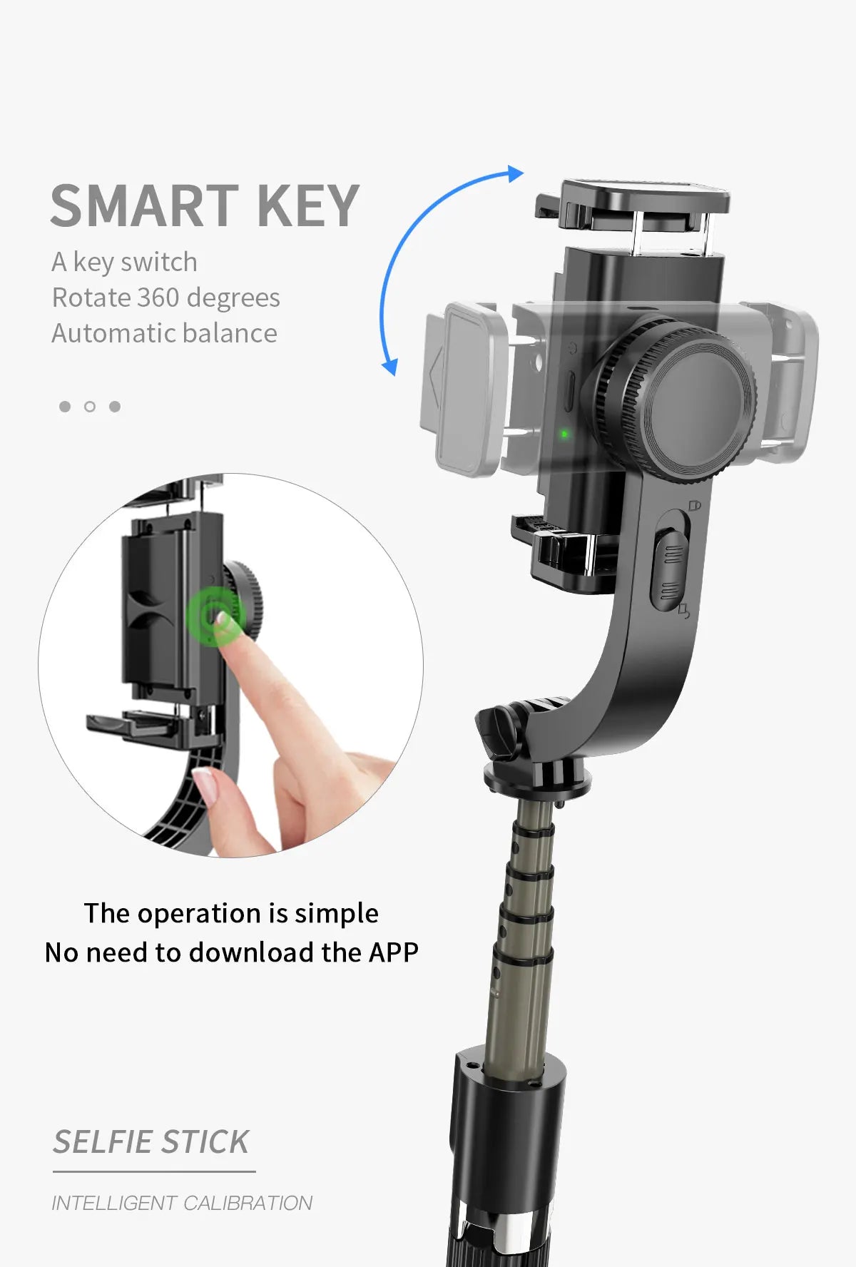 Gimbal Handheld L08 Auto Anti-shake Stabilizer Travel 360° Rotating AR Intelligent Following Bracket Vlog Shooting Smartphone
