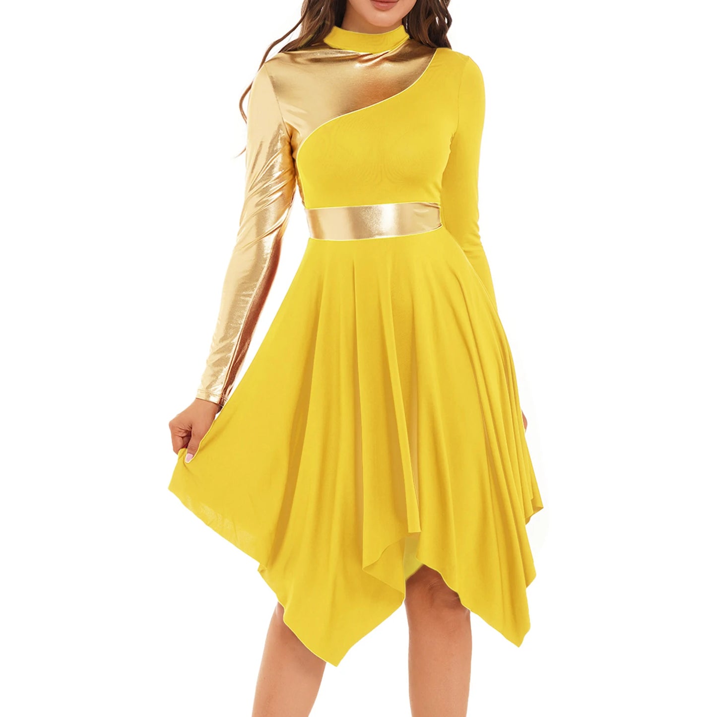 Adults Liturgical Praise Dance Dress Women Lyrical Performance Costume Modern Contemporary Dress Celebration of Spirit Dancewear