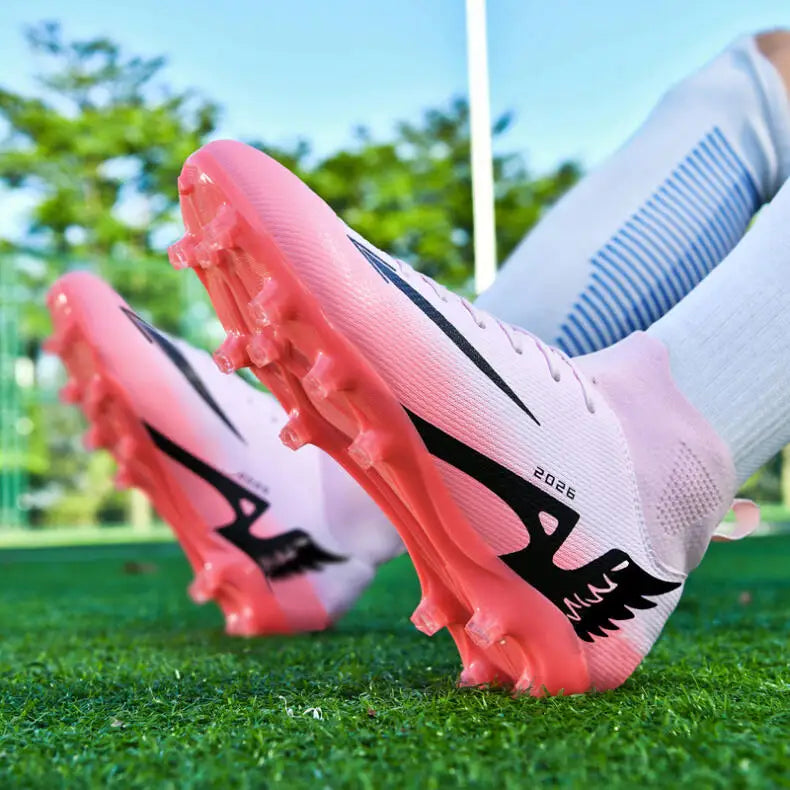 Men's High Ankle Soccer Shoes Ultralight Non-Slip Sports Outdoor Football Boots Indoor High-Quality Futsal Non-Slip