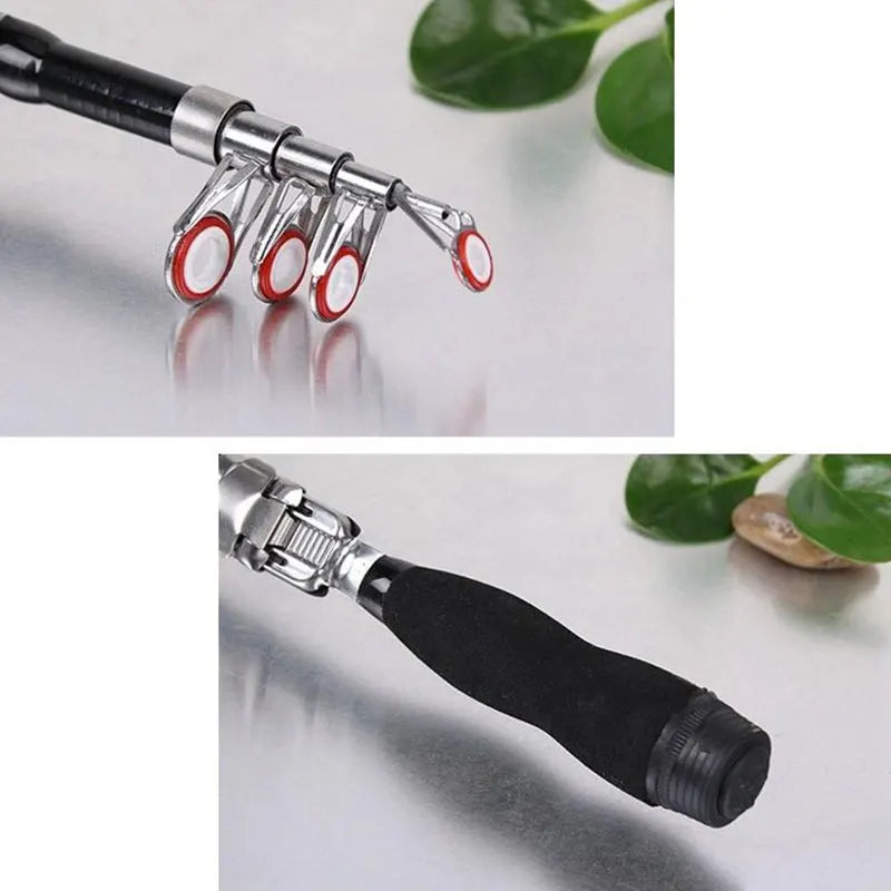 Fishing tools Telescopic Fishing Rod Spinning Fly Carp Feeder Carbon Fiber Pesca 1.2M 1.5M 1.7M 1.9M 2.1M Mini Travel Reel Seat