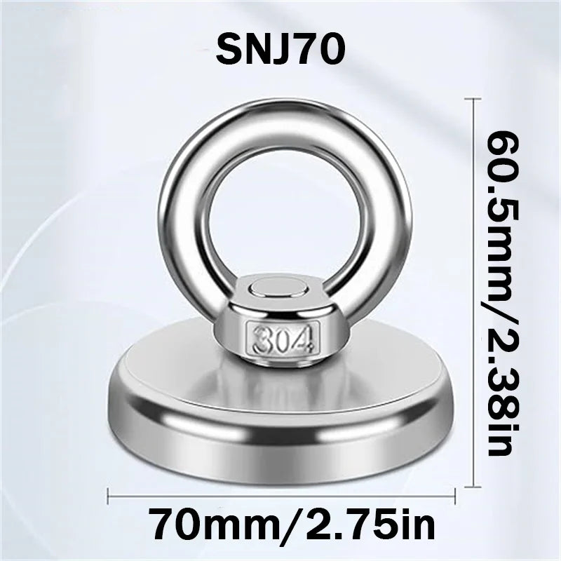 SNJ60/70/75/80/90 Pull Force strong Heavy Duty Search Magnet For River Fishing,widely use for lake,sea,home,office,outdoors