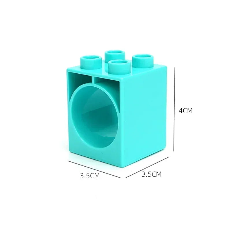 Big Size Building Blocks Marble Race Run Maze Games Compatible Large Bricks Running Ball Chute Giraffe Kids Gift Educational Toy