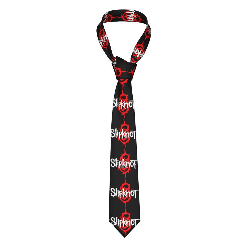 Slipknots Neckties Men's Customized Silk Heavy Metal Rock Music Gift Neck Tie for Office