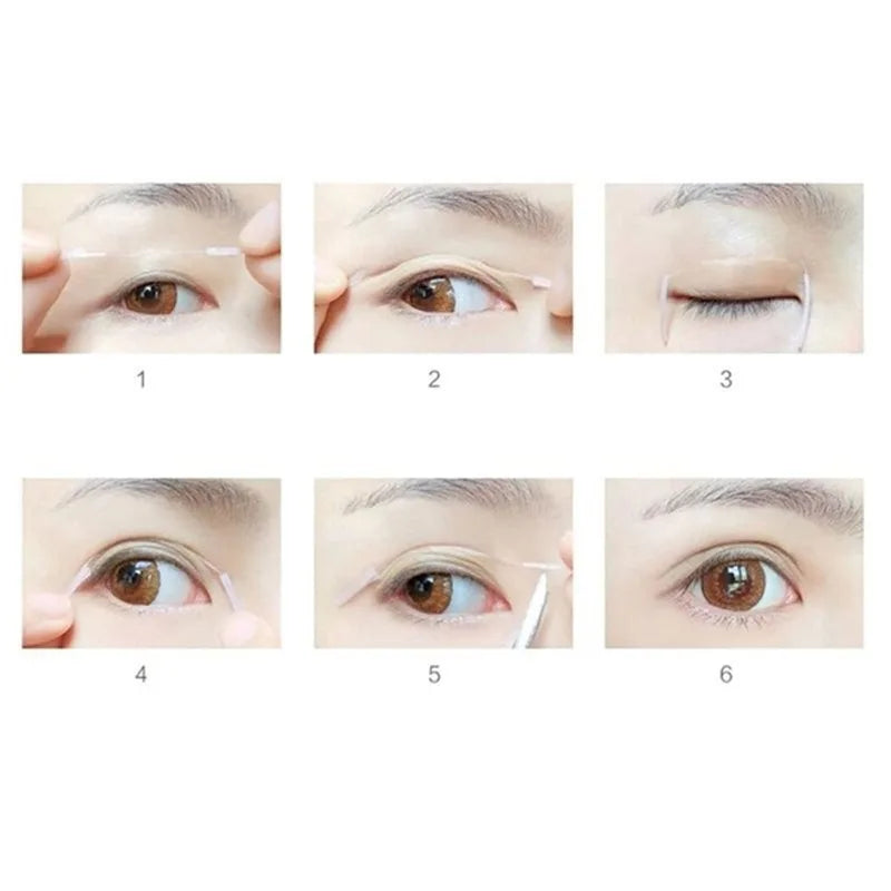 520Pcs/10Sheets Invisible Double Eyelid Tape Self-Adhesive Transparent Pink Eyelid Stickers Waterproof Fiber Stickers For Eyelid