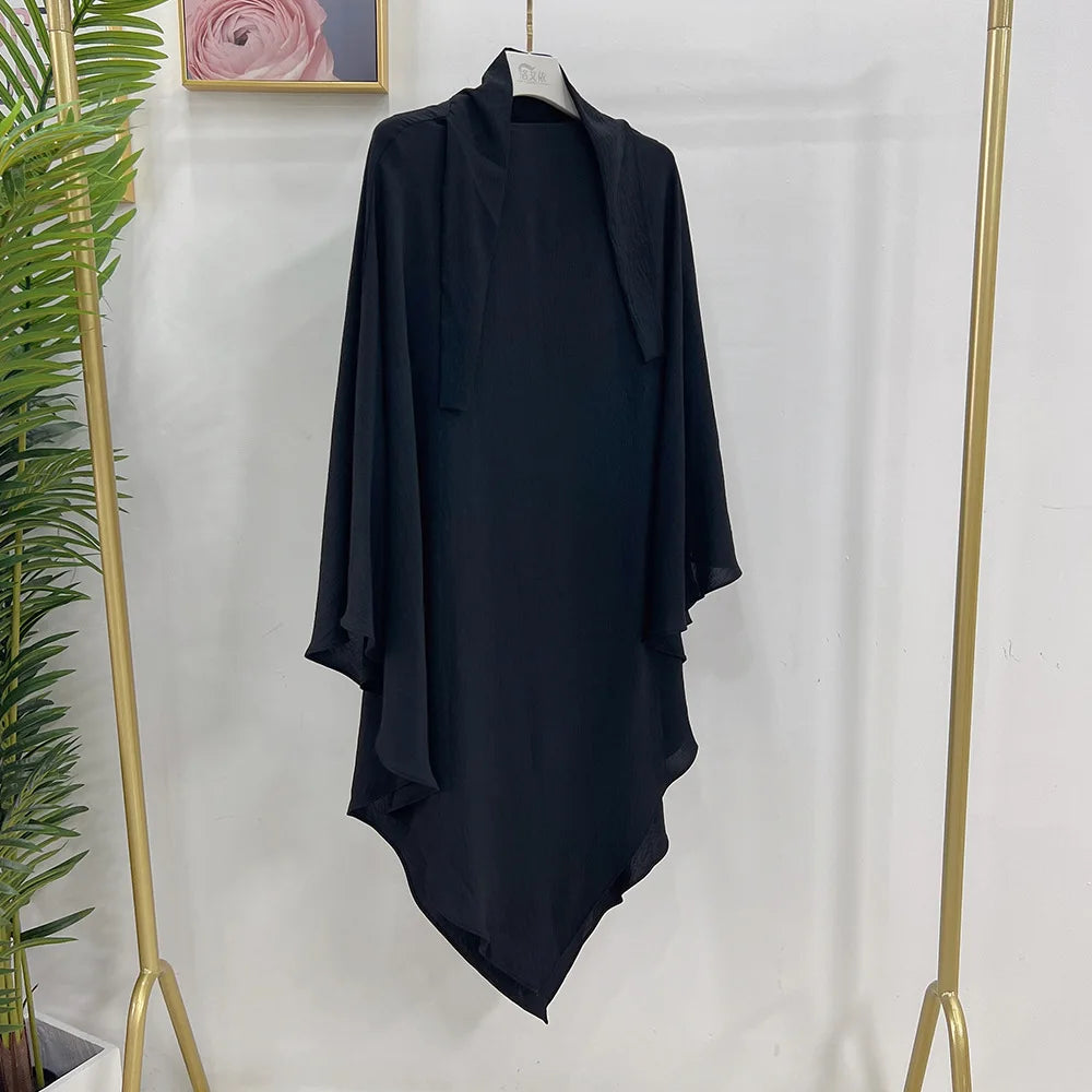 Eid Muslim Long Khimar Prayer Hijab for Women Ramadan Wrap Overhead Prayer Scarf  Islamic Dubai Saudi Niqab Headscarf 2024