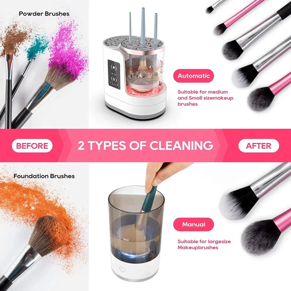 Automatic Makeup Brush Cleaner Electric Makeup Brush Quick Dry Cleaning Tool Makeup Remover Brow Pencil Brush Special Cleaner