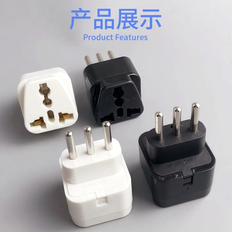 Universal 2025!UK/US/EU/AU To Italy Italian 3pin Travel Plug Converter Adapter Type L Plug Adaptor Convert