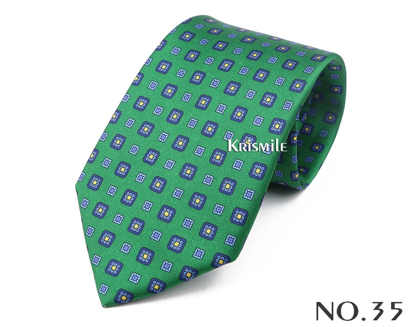 New Design Bohemian Style Necktie For Men Silk Touch Soft Blue Red Yellow Necktie Fit Wedding Party Business Office Accessory