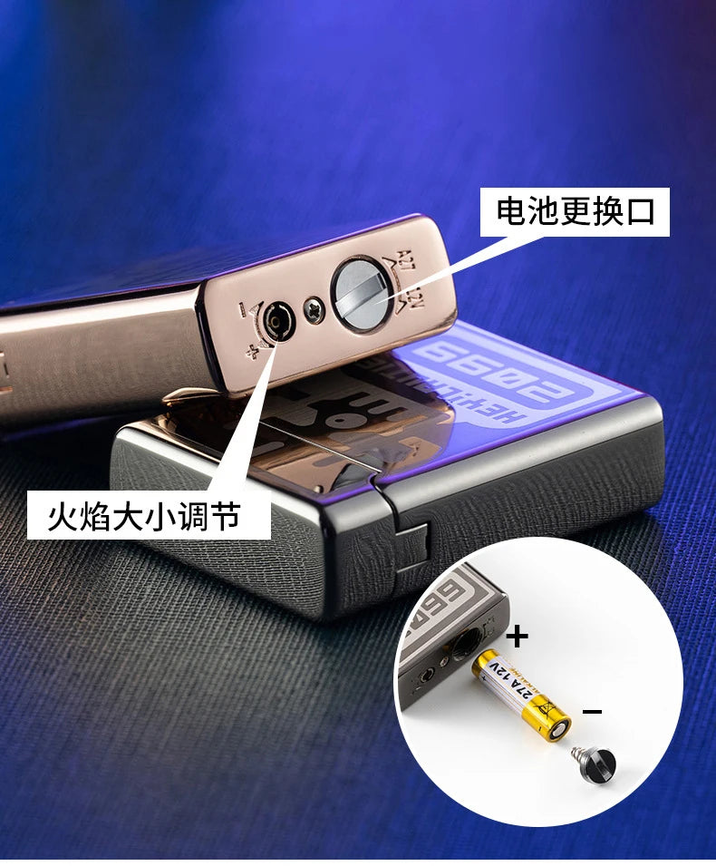 Portable Metal Induction Ignition Cigarette Lighter Men's Boutique Gift Butane Gas Lighter Windproof Lighter Unusual Lighters