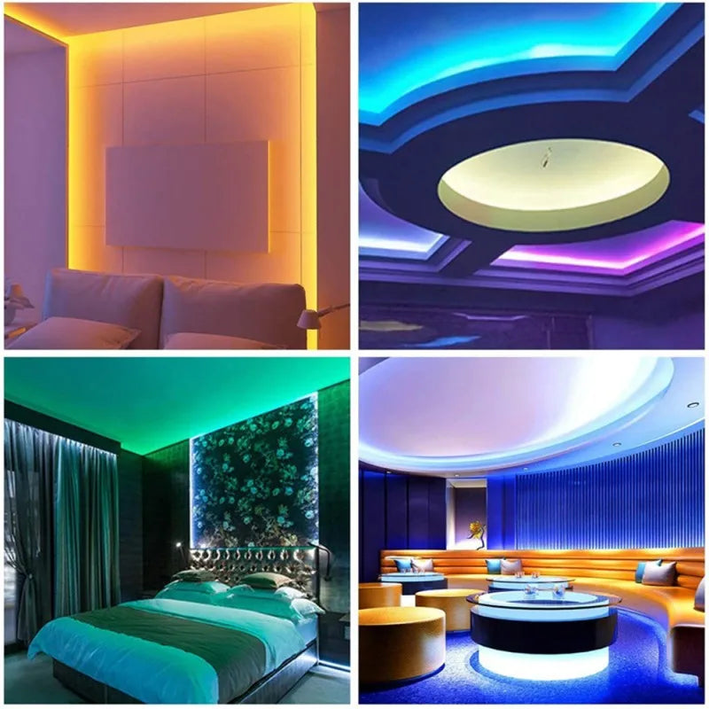 LED Strip 5050 5630 2835 RGB Lights 12V 5M Flexible Home Kitchen Decoration Lamp Waterproof 300 LED Tape Diode Ribbon 60LEDs/M