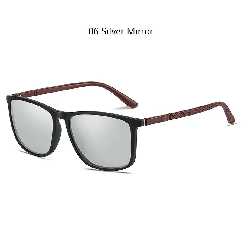 Luxury Men Women Driving Travel Polarized Sunglasses Fashion Brand Design Square Vintage Sun Glasses TR90 Frame Eyewear UV400