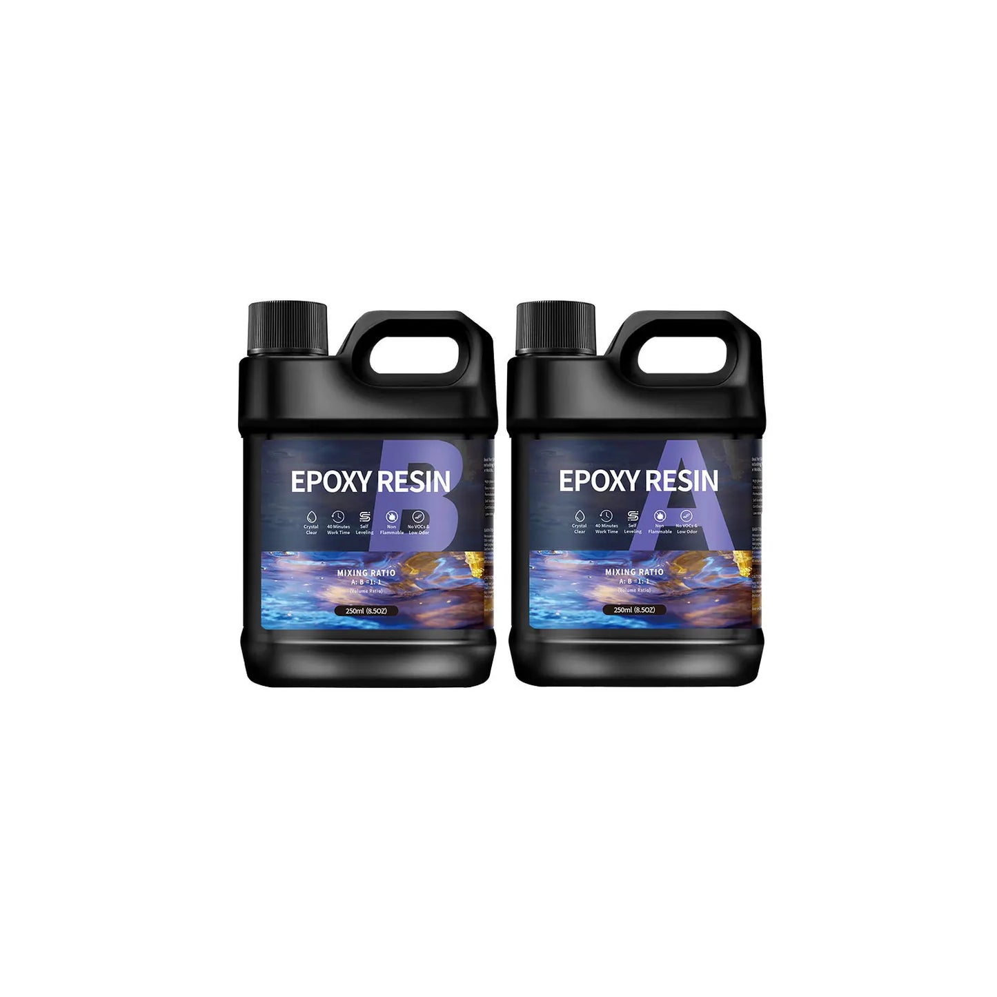 500/1000ml Epoxy Resin 1:1 AB High-Definition Transparent Resin Adhesive Eternal Gloss Crystal Curing Agent DIY Jewelry Making