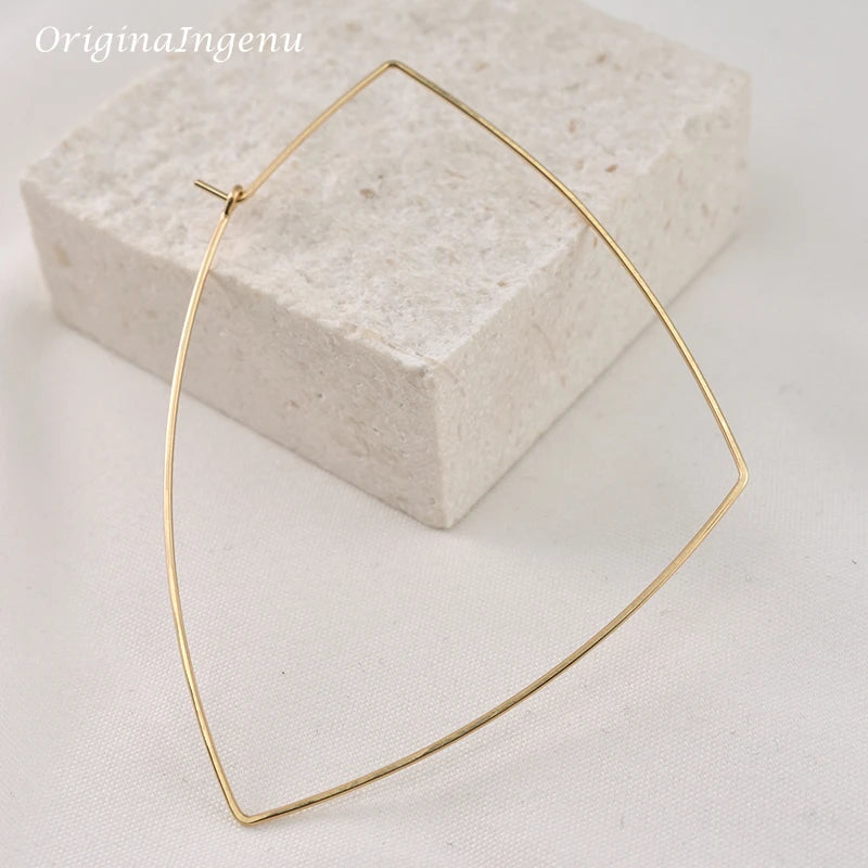 Sterling Silver Triangle Earrings Handmade Jewelry Gold Filled Oorbellen Brinco Vintage Jewelry Pendientes Earrings For Women