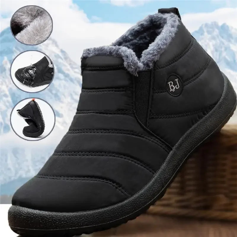 Fashion Men's Snow Boots Ankle High Keep Warm Shoes for Cold Winter Waterproof Outdoor Snow Comfortable Men's Work Boots 2026