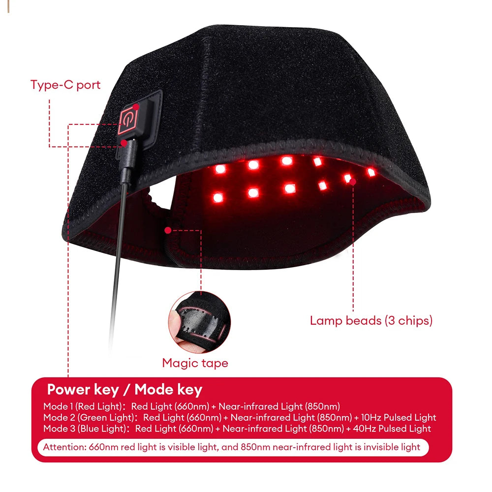 650nm+850nm Red Light Infrared Hair Growth Cap Hair Loss Treatment Hat Hair Regrowth Care Anti Hair Loss Restore Hair Thickness