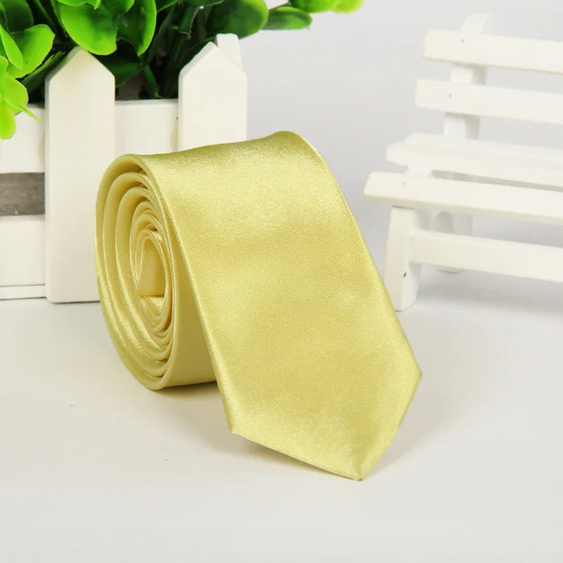 5cm Men tie silk polyester necktie classic formal solid plain pink black sage wedding party gift Slim Skinny women tie  cravatte