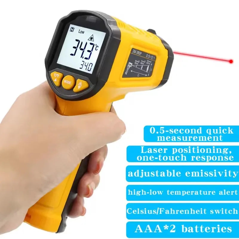 Digital Infrared Thermometer Laser termometro Pyrometer Gun Non-Contact Laser Temperature Meter gauge Tools -50~600℃