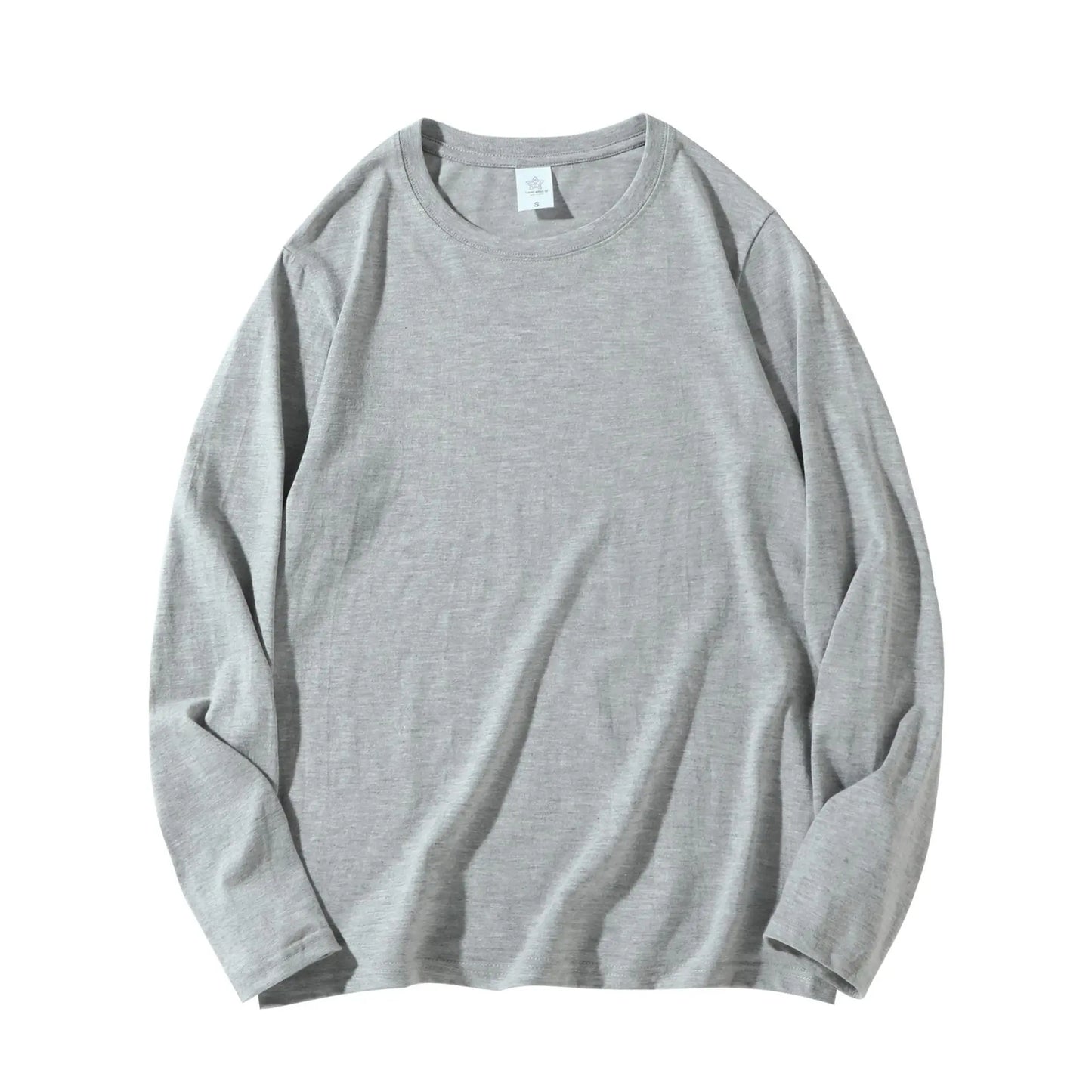 Cotton 100% Long-sleeved Men's T Shirt MRMT 2025 Brand New Round-collar Solid-color Men T-shirt for Male Tshirt Man Tops Tees