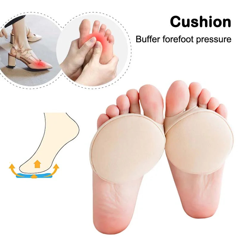 Forefoot Pads for Women High Heel Anti-slip Metatarsal Half Insoles Five Toe Breathable Pain Relief Inserts Feet Care Cushions