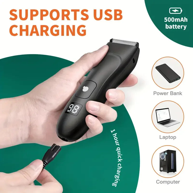 Mens Body Hair Trimmer for Men Balls Women Lady Shaver Hair Removal Bikini Trimmer Groin & Body Shaver Groomer Arm Beard Razor