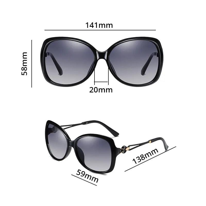 Women Polarized Sunglasses Big Frame Sun Glasses Polaryzacyjne Luxury Female Sunglass for Driving Shadows Anti UV