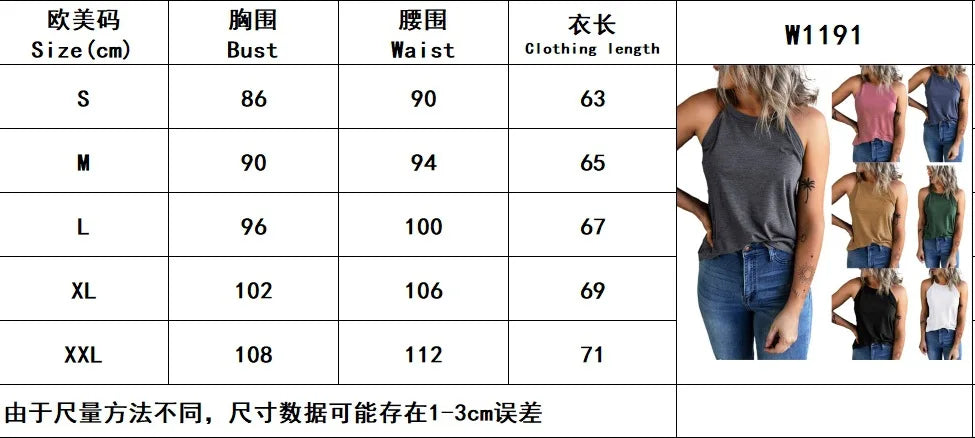 2026 Women's Summer Clothing Top Halter-neck Vest Shirts Women Wear Solid Color Slim-fit Sleeveless Round Neck Blouse For Women