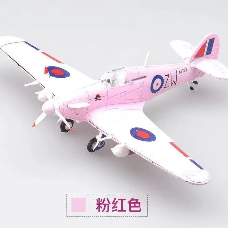 1/48 WWII Fighter Model Pirate Mustang Spitfire Hurricane BF109 4D Assemble Aircraft Plastic DIY Airplane Toy Building Kits