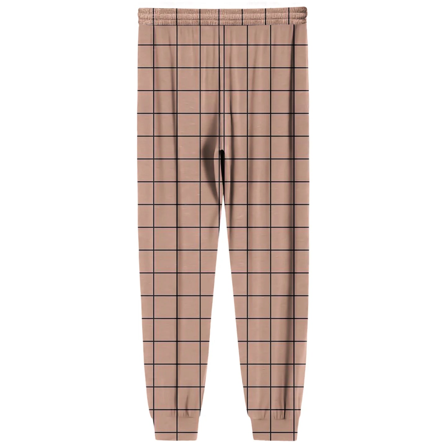 Men'S Plaid Casual Pants Checkered Pattern Cuffed Design Comfortable Fabric Suitable Daily Wear All Seasons Trendy Pajama Pants