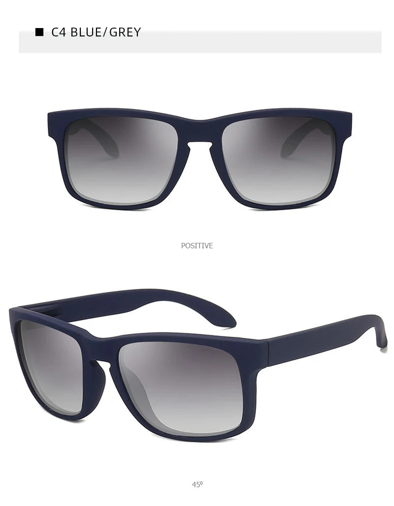 Classic Fashion Square Polarized Sunglasses Men Vintage Plastic Male Sun Glasses Women Stylish Black Outdoor Sports Shades UV400