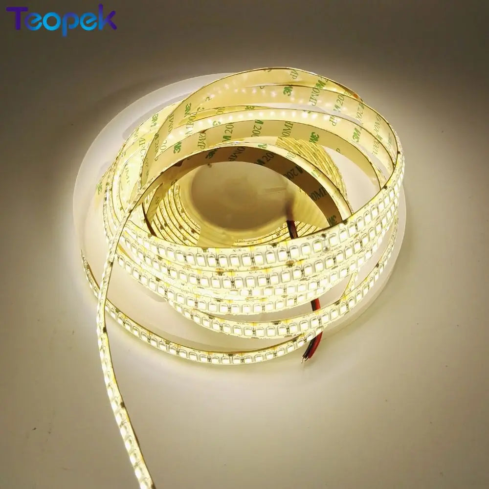 LED Strip 2835 240 LEDs/m DC12V 24v High Brightness 1200 LED Single Row Flexible LED Light Warm White / White RGB 5m/lot