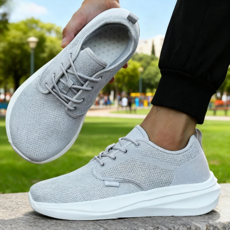 Wide Toe Barefoot Shoes for Men Breathable Non-slip Minimalist Walking Shoes 2025 Fashion Unisex Outdoor Platform Sneakers Women