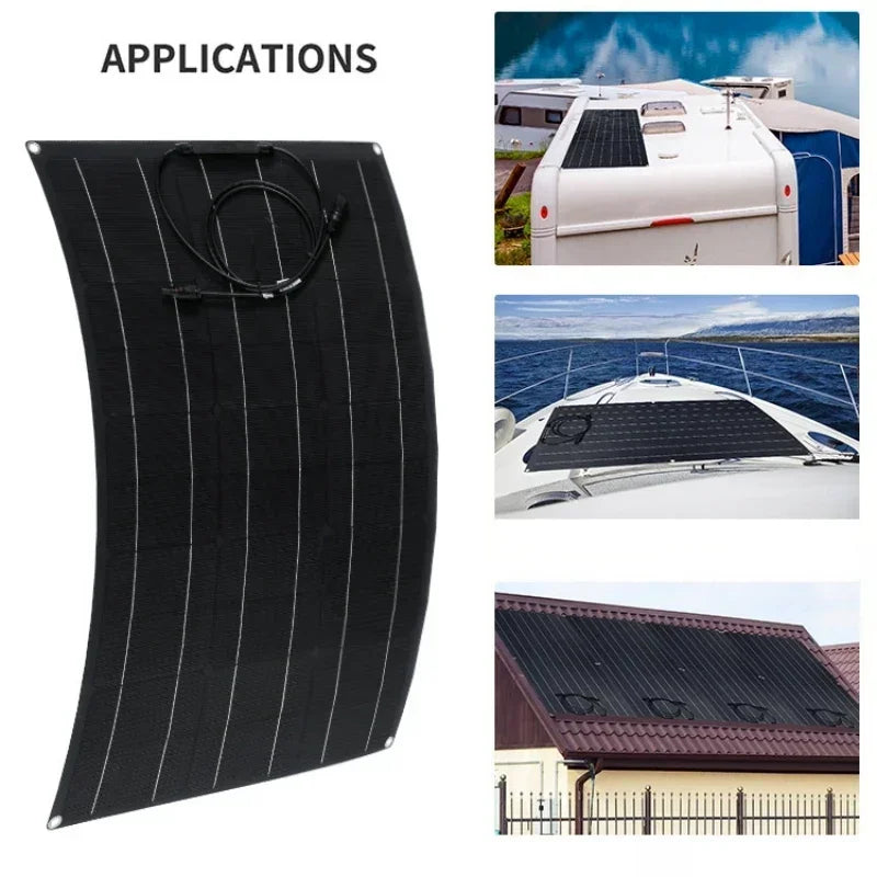 Solar Panel 500w1000w1500w2000w Super Power Suitable For RV Boat Car Household  Camping 18V 36V Battery Charger Solar Panel Kits