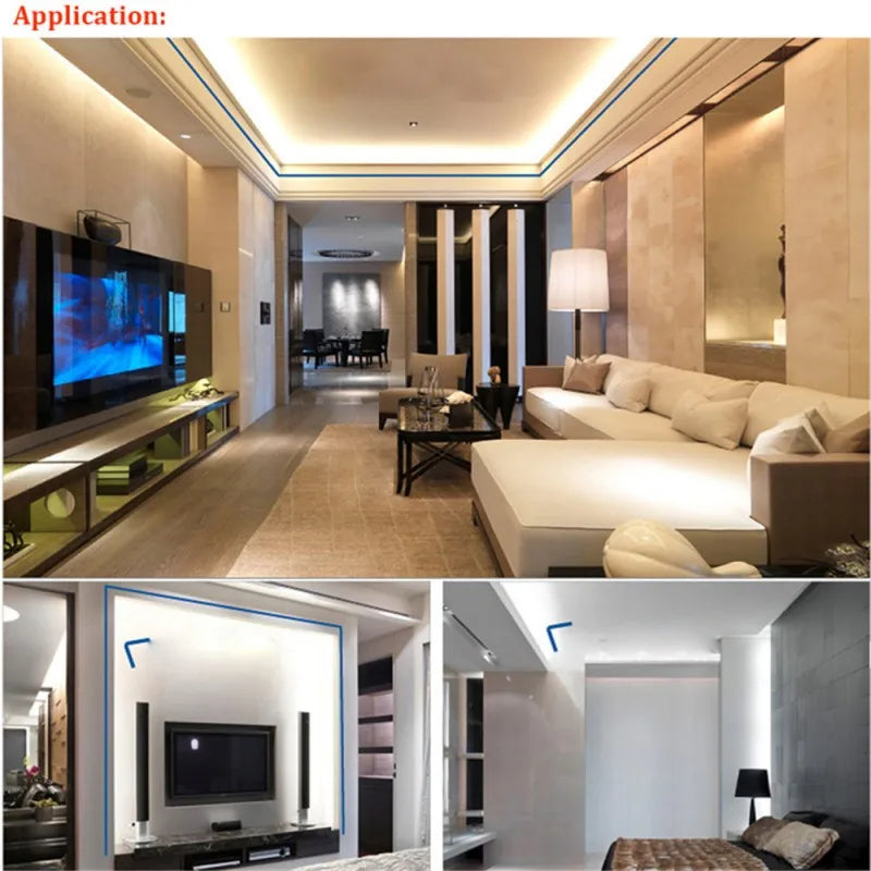 LED Strip 5050 5630 2835 RGB Lights 12V 5M Flexible Home Kitchen Decoration Lamp Waterproof 300 LED Tape Diode Ribbon 60LEDs/M