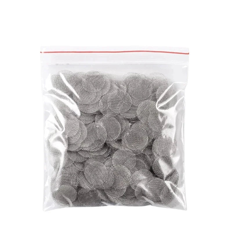 50pcs Smoking Tobacco Metal Filters Pipe Screen Gauze Thickened Multifunctional Hookah Water Pipe Stainless Steel Net Wholesale