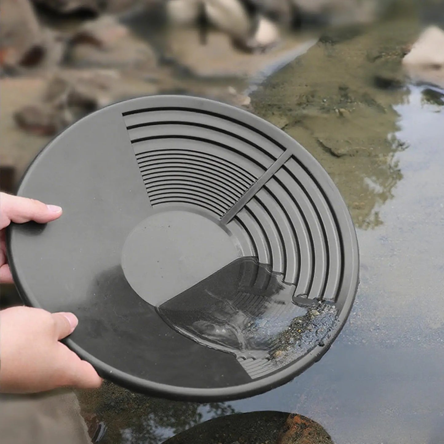 Gold Pan Metal Detection Tool Plastic Sieve Golds Pan Mining Tool Plastic Bowl Prospecting River Wash Gold Panning Equipment