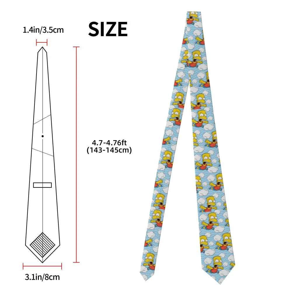 Personalized The S-Simpsones Homer Neck Ties Men Formal Silk Wedding Neckties
