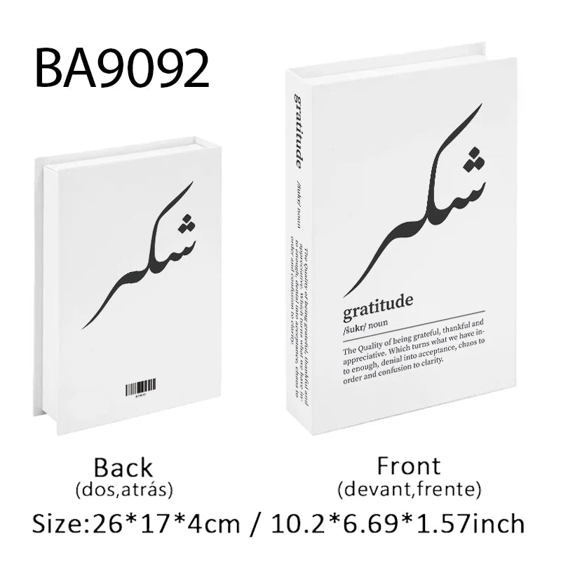 Islamic Kaaba Eid Mosque Luxury Decorative Books Storage Box Fake Book Interior Decoration Coffee Table Ornament Bedroom Decor