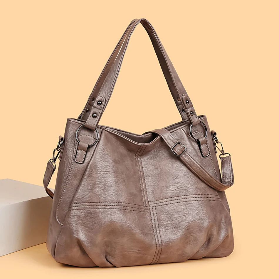 Fashionable Simple Handbag Famous Luxury Designer Women Tote Bag High Quality Soft Leather Large Capacity Women's Shoulder Bags