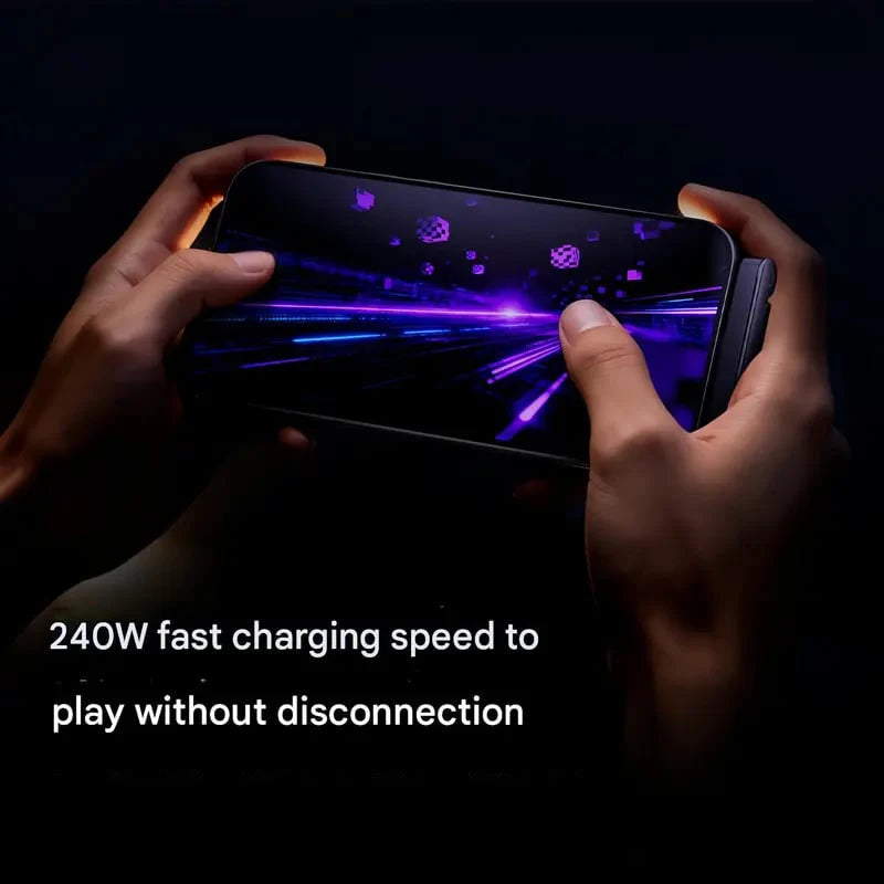 240W Fast Charging Cable with Adjustable Phone Stand, 2-in-1 Tough Braided Charging Cables Folding Stand UBS-A/Type-C to Type-C
