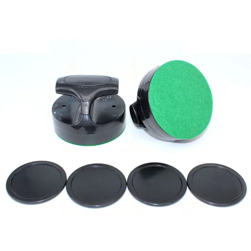 Air Hockey Pushers and Hockey Discs, Large Goalkeeper Handles, Pallets, Game Table Spare Accessories (2 Strike 4 Puck)