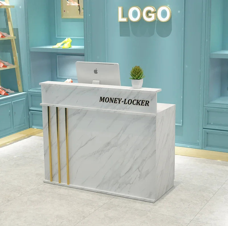 Modern Salon Bar Counter Simple Beauty Small Clinic Hair Salon Reception Desk Escritorio De Recepcion Commercial Furniture