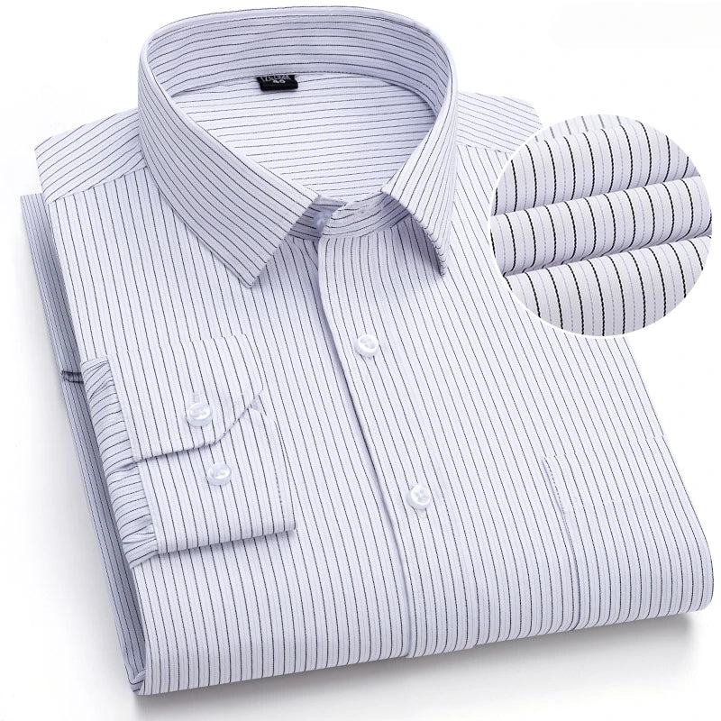 New in shirt elegants cotton long-sleeve shirts for men slim fit Casual plain shirt plaid designer tops soft houndstooth clothes