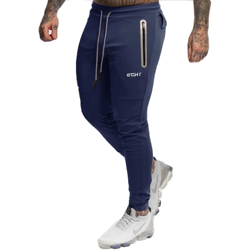 Autumn Winter Pants Men Sweatpant Jogger Casual Sweat Pants Zipper Packets 3XL